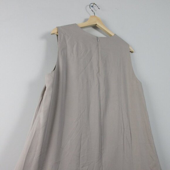 Ronen Chen Guam Dress 10 3 Gray Black Sleeveless Long Maxi Tencel Lagenlook 402 - Picture 9 of 12